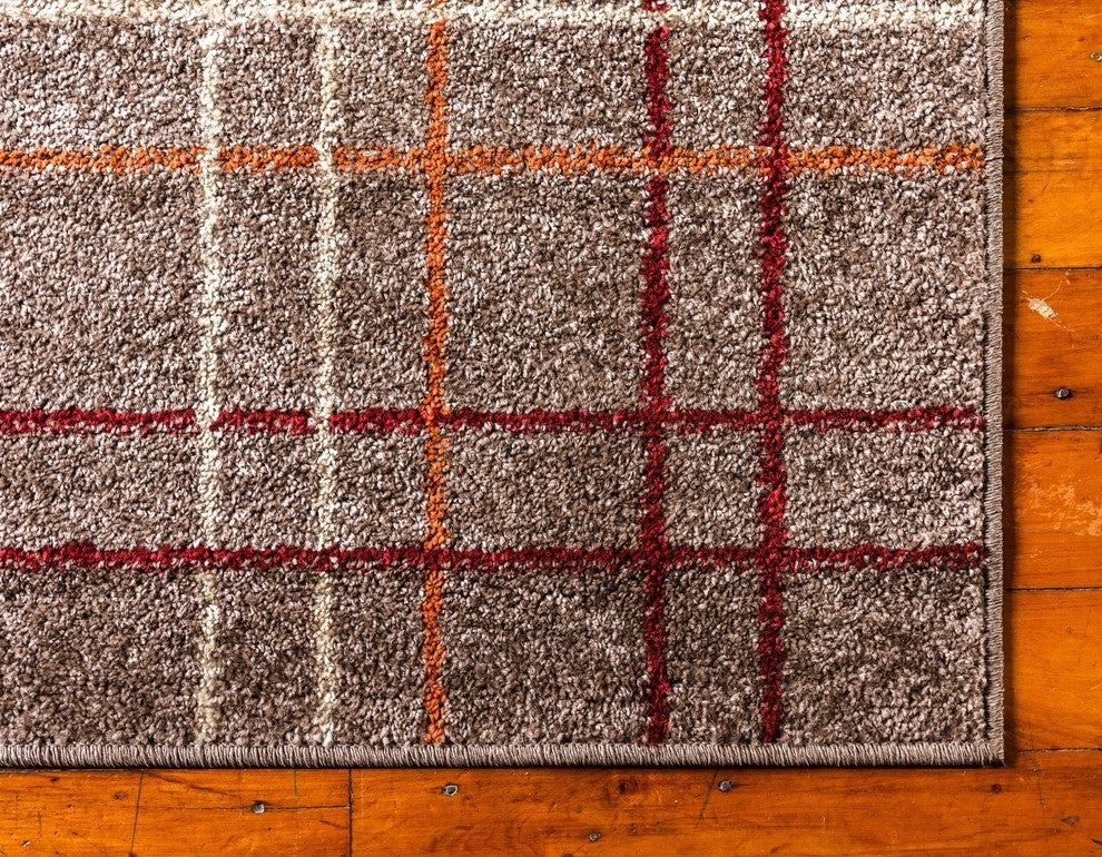 Unique Loom Light Brown Autumn Heritage 5' 0 x 8' 0 Area Rug