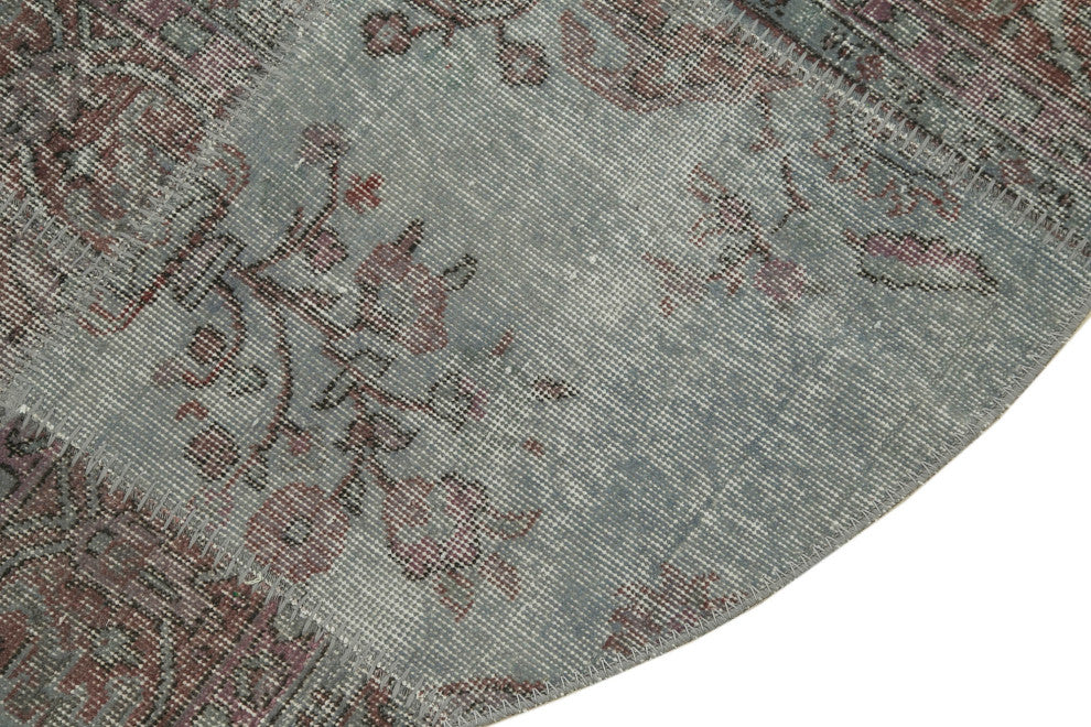 Rug N Carpet - Handwoven Oriental 4' 11" x 4' 11" Boho Round Patchwork Rug