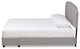 Light Grey Fabric Upholstered 2-Drawer King Size Platform Storage Bed