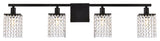 Elegant Lighting LD7012 Phineas 4 Light 36"W Bathroom Vanity - Black