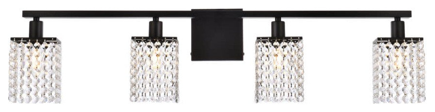 Elegant Lighting LD7012 Phineas 4 Light 36"W Bathroom Vanity - Black