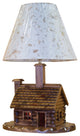Pine Log Cabin Lamp