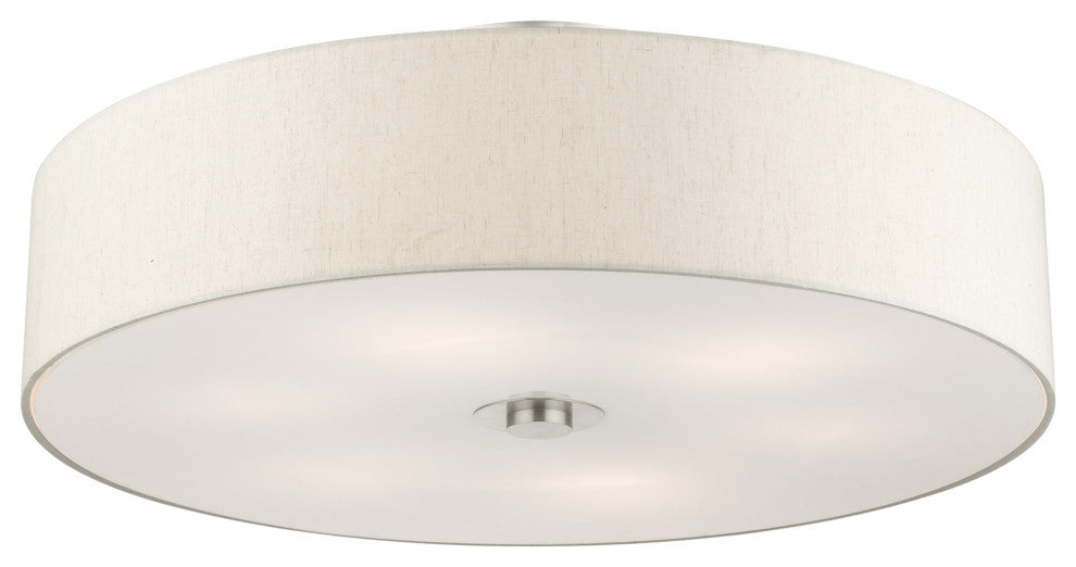 Brushed Nickel Timeless, Transitional, Versatile, Semi Flush