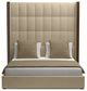 Nativa Interiors Irenne Box Tufted Bed, Flax, Ca King, High 87"