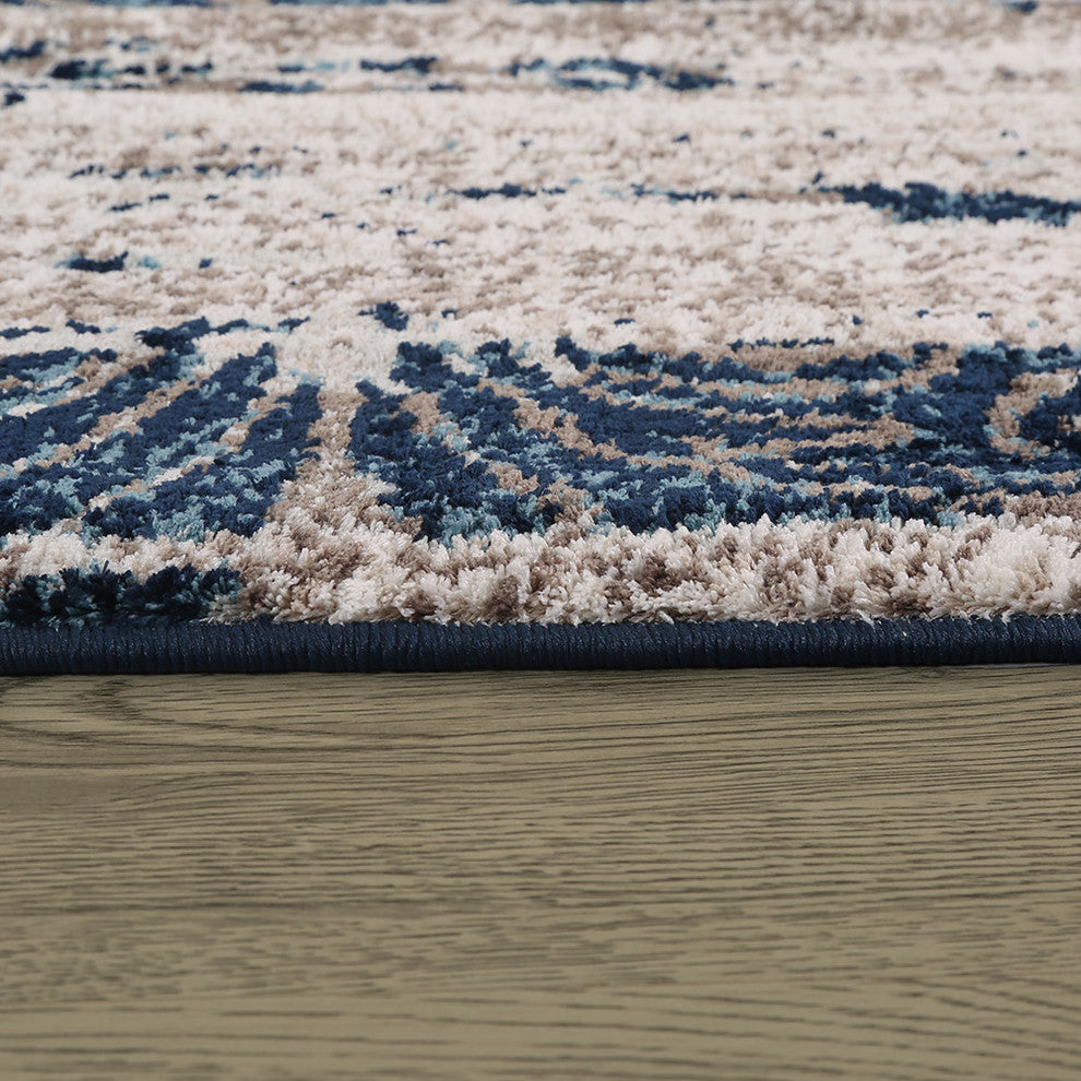LNC Mat Indoor Distressed Vintage Abstract Area Rug, 5' X 7'
