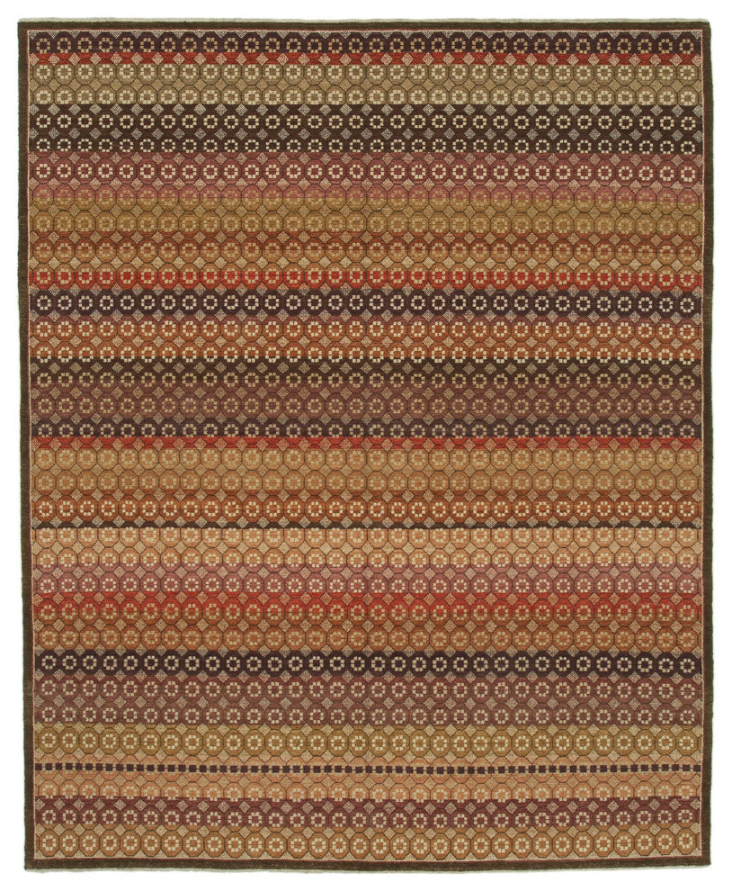 Rug N Carpet - Handwoven Oriental 8' 0" x 9' 11" Decorative Oushak Area Rug