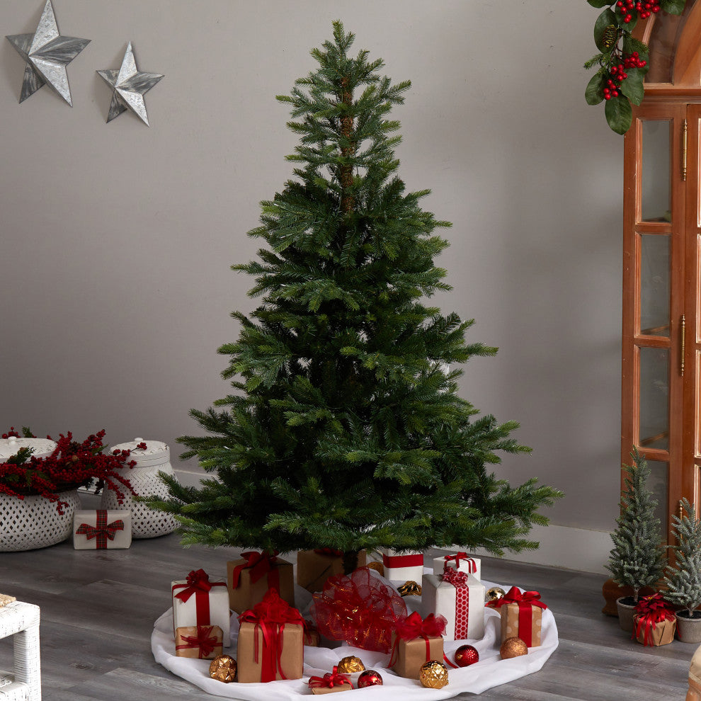 T3343 6 North Carolina Spruce Artificial Christmas Tree With 350 Clear Lights