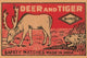 Deer and Tiger Safety Matches- Gallery Wrapped Canvas Art 28" x 42"