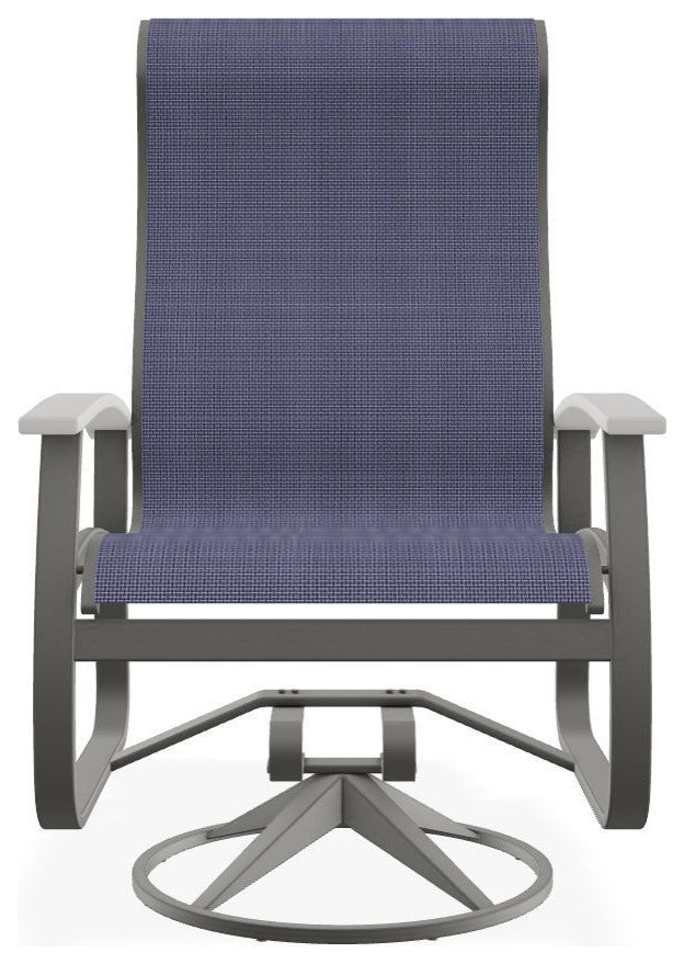 Belle Isle Sling Outdoor Swivel Rocker, Breeze/Snow