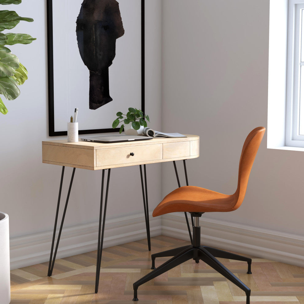 Sebastopol Reversible 2 Drawer Writing Desk, Natural