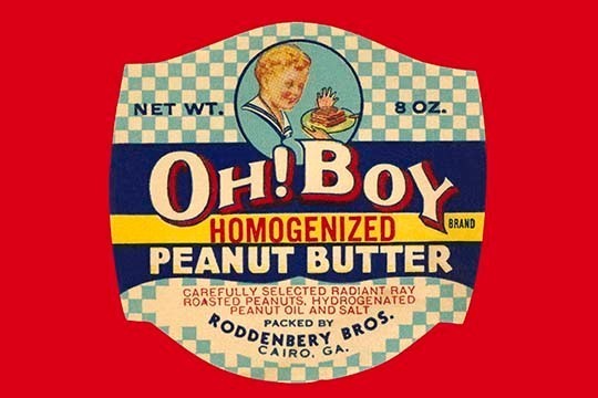 Oh! Boy Homogenized Peanut Butter- Gallery Wrapped Canvas Art 28" x 42"
