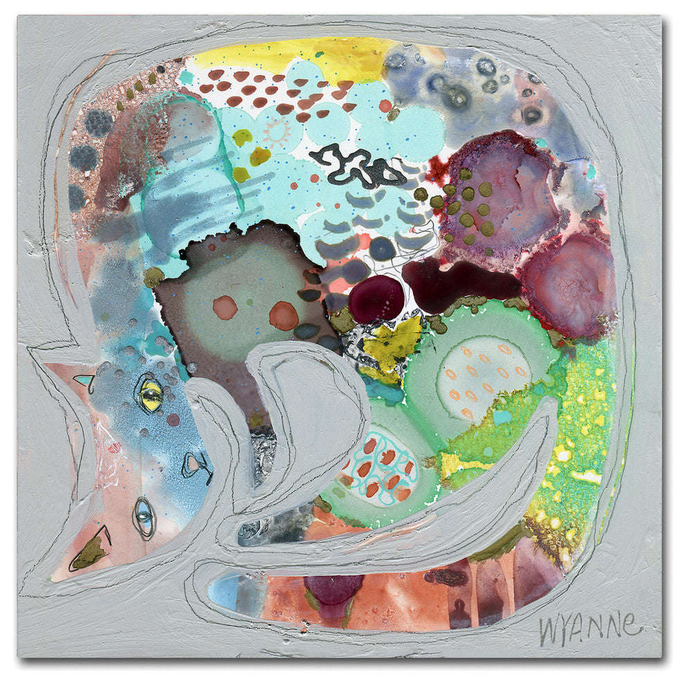 Wyanne 'Cat Lounge' Canvas Art, 24"x24"