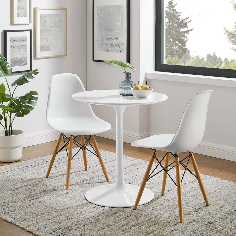 Modway Modway Lippa 28" Wood Top Dining Table, White