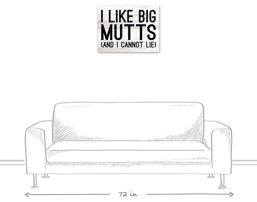 I Like Big Mutts 18x24 Canvas Wall Art