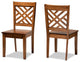 Chipman Modern Transitional Walnut Brown Wood Dining Chair, Set of 2
