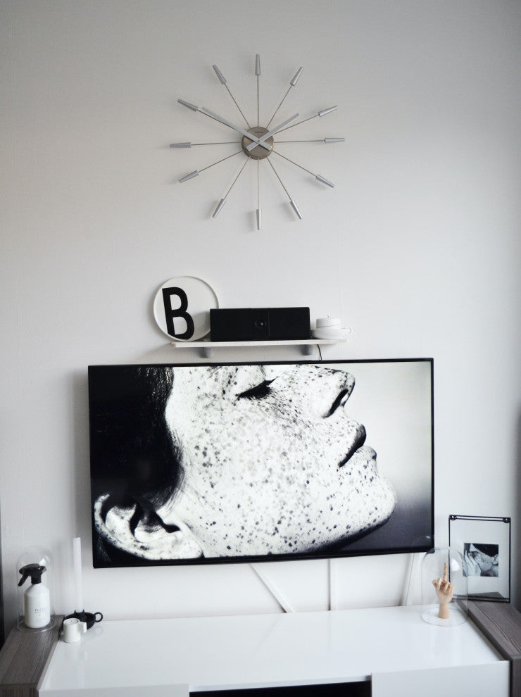 NeXtime Plug Inn Spoke Wall Clock, Silver