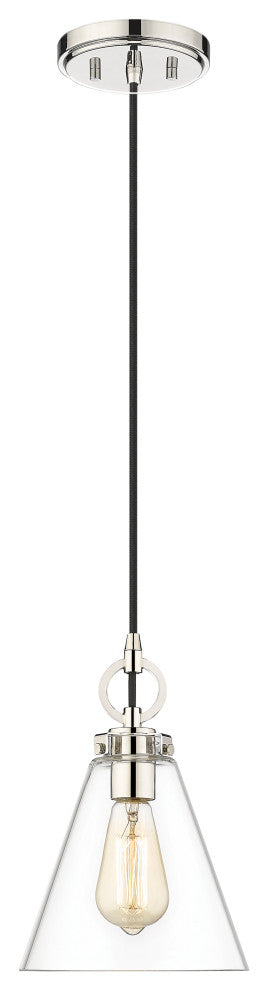 Zlite 3034P8-PN 1-Light Pendant, Clear