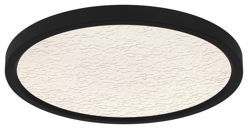 Quoizel OSTC1715 Outskirts 15"W LED Flush Mount Ceiling Fixture - Earth Black