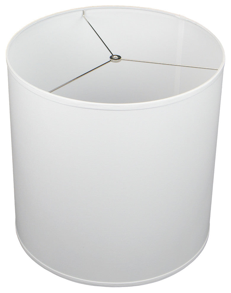 Fenchel Shades, 18"x18"x18"Spider Attachment Drum Lamp Shade, Linen White