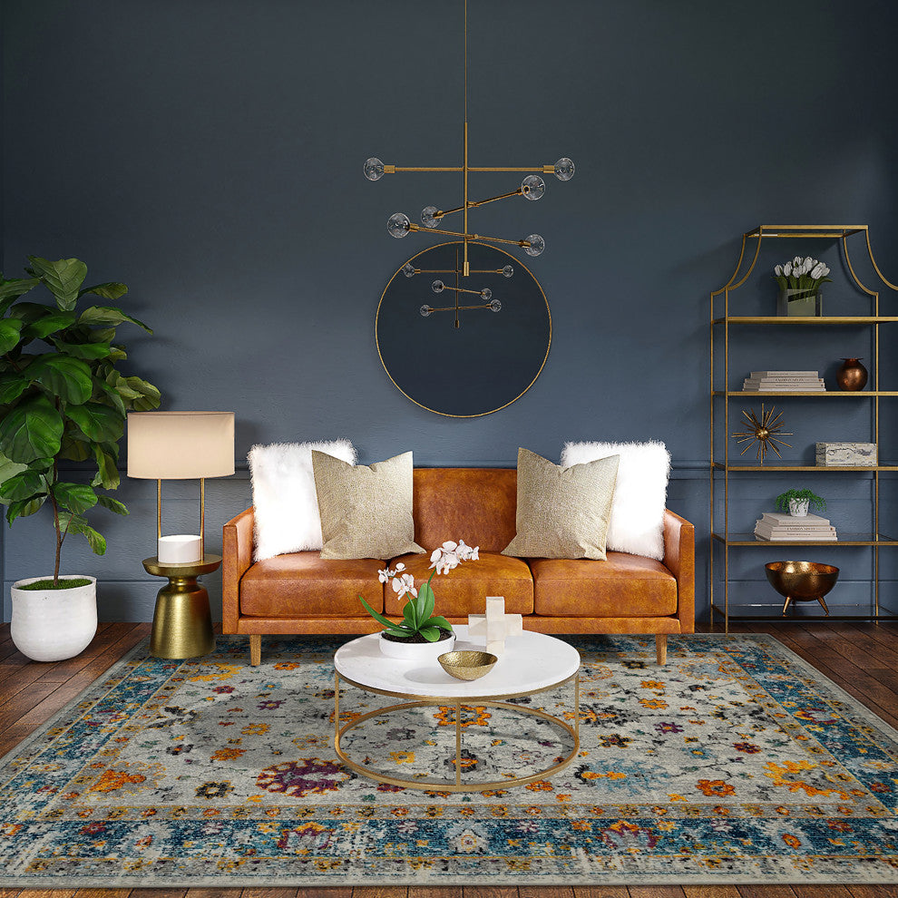 Montana Filomina Area Rug, Blue, 7'10" x 10'10", Bordered