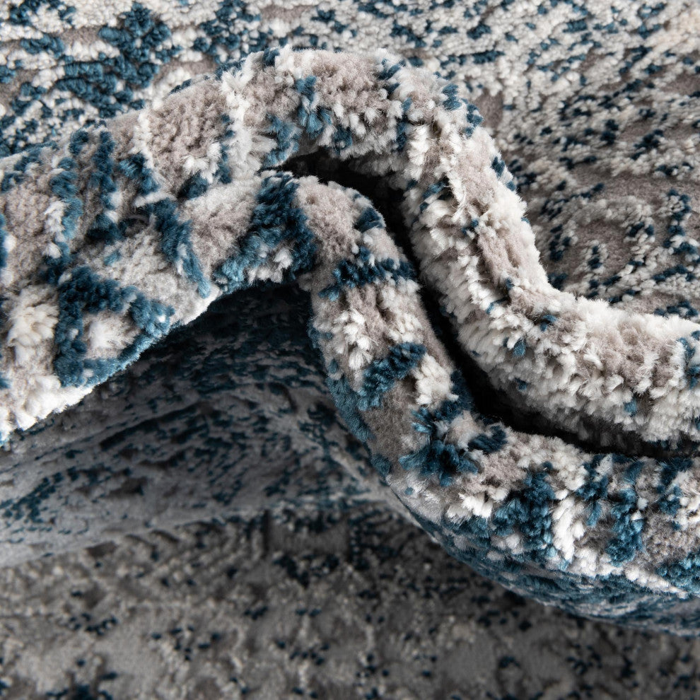 Unique Loom Sarah Finsbury Rug, Blue, 4'x6'