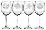 Beachcomber 4-Piece Wine Glass Set