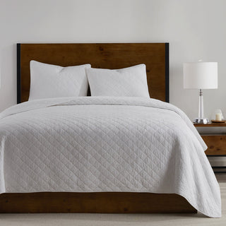 Stonewashed Cotton Gauze Quilt Set, 3PC, Vintage White, Full/Queen