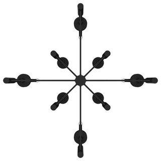 Hunter Briargrove Matte Black 8-Light Chandelier Ceiling Light Fixture