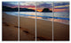 Trodden Sand on Ocean Beach, Seashore Photo Canvas Art Print, 48"x28", 4 Panels