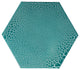 GDF Studio Elliot Outdoor 14" Sunburst Iron Side Table, Crackle Teal