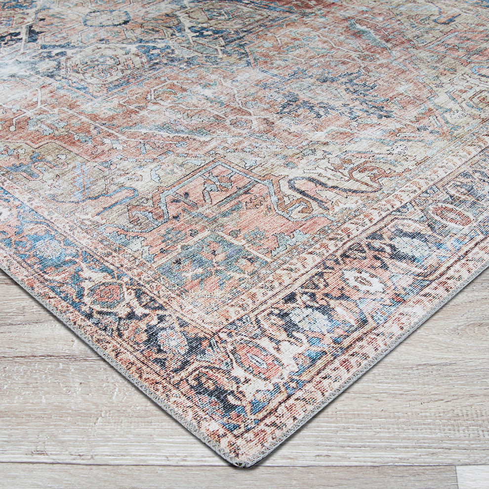 Couristan Pasha Antique Kashan Rust Area Rug, 5' X 8'