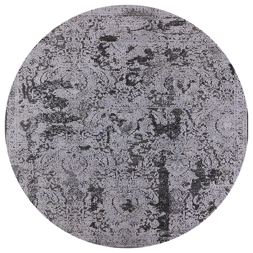 Ahgly Company Indoor Round Mid-Century Modern Area Rugs, 4' Round