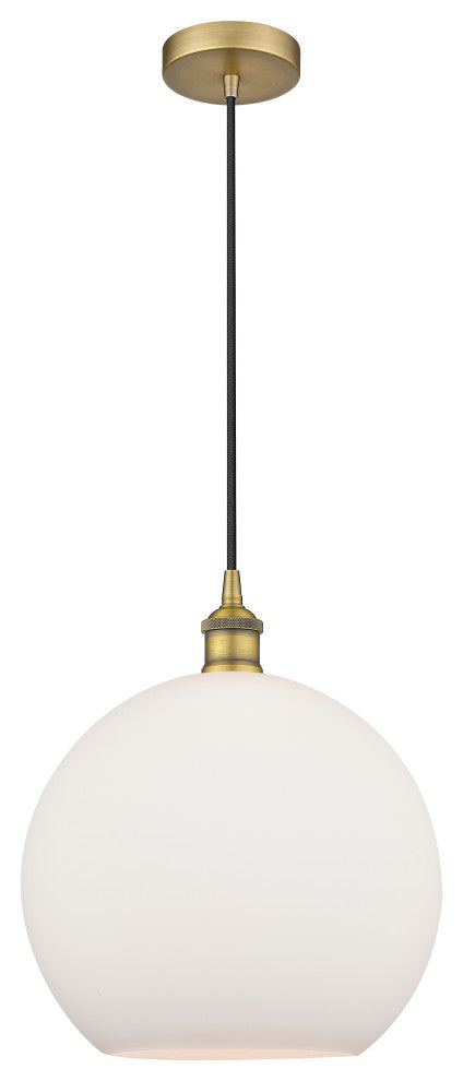 Innovations 616-1P-BB-G121-12 1-Light Mini Pendant, Brushed Brass