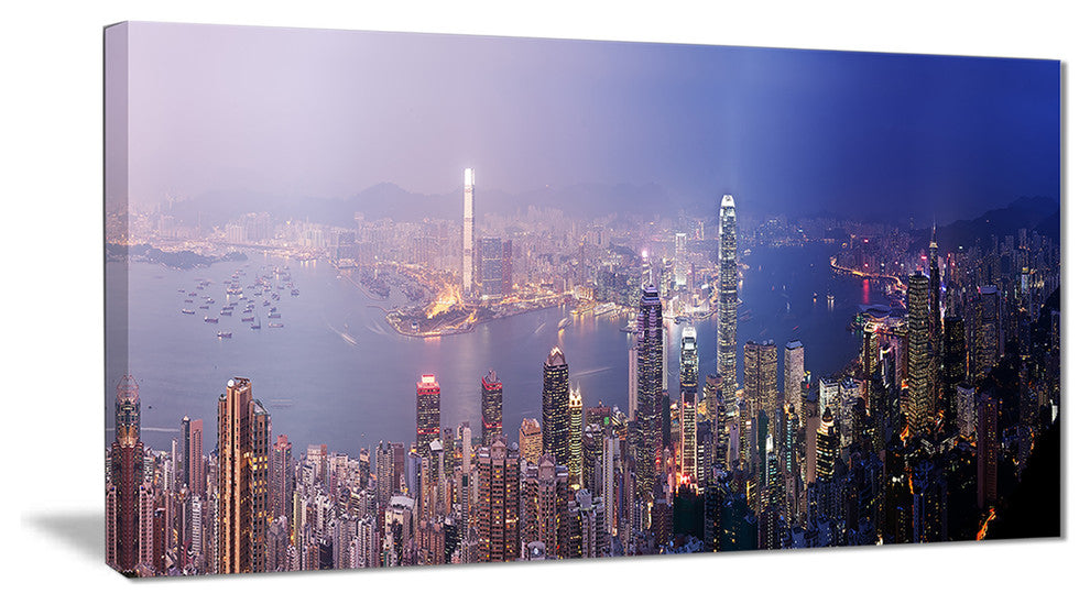 "Hong Kong from Day to Night" Canvas Print