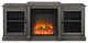 60" Classic Tiered Top Fireplace TV Console - Slate Grey