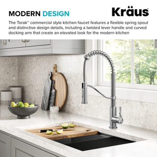 KRAUS Torak Commercial Style 2-Function 1-Handle Pull Down Kitchen Faucet SFS