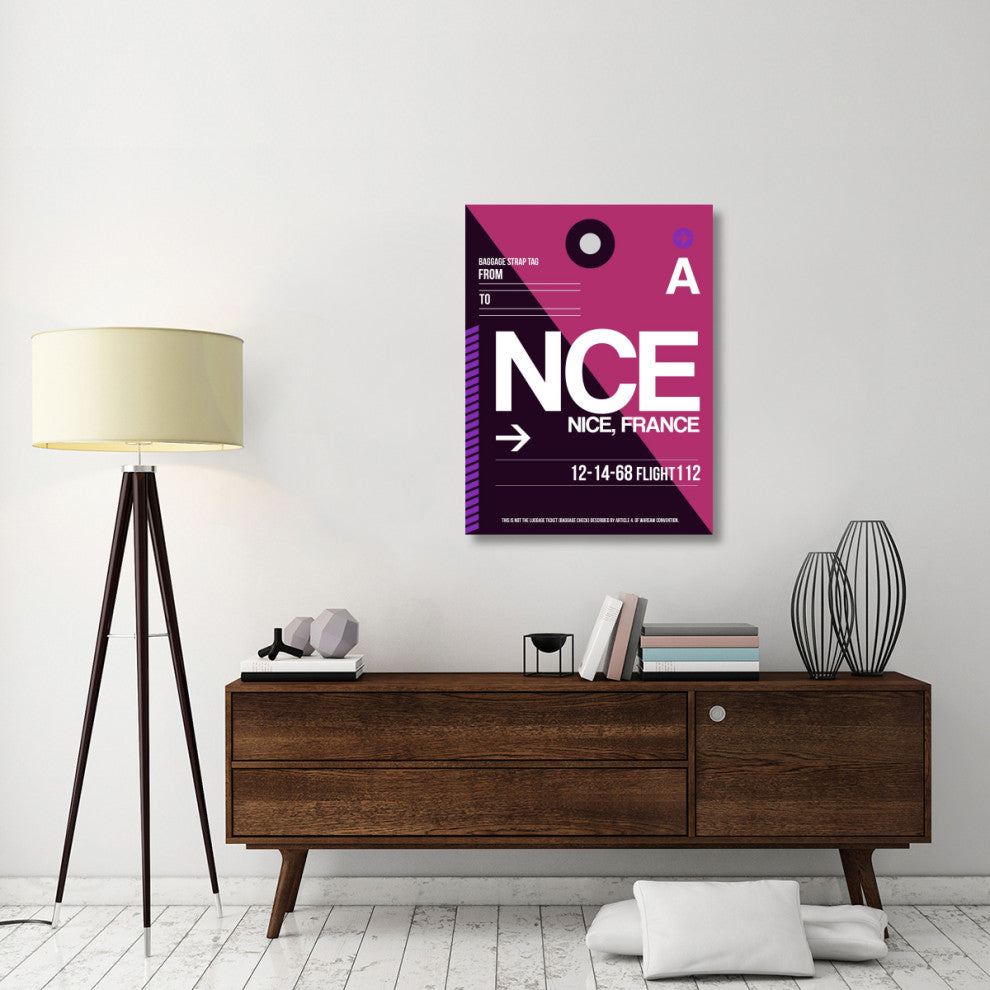 "NCE Nice Luggage Tag 1" Fine Art Print