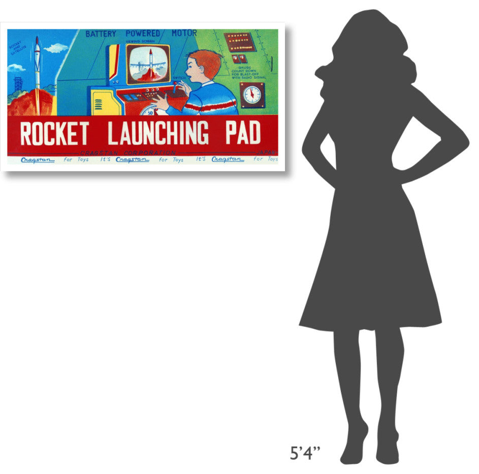"Rocket Launching Pad" Digital Paper Print by Retrorocket, 42"x22"