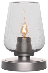 Luna 1-Light Table Lamp, Graphite/Clear Bubble