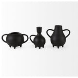 Cyrus 8.7Lx4.7Wx8.3H Black Spherical Vase Decorative Object