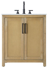 Home Living 30" Single Bathroom Vanity, Linen Oak