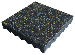 Eco-Safety Interlocking Tiles 3", Yellow/Red/White Speckled, 16-Pk