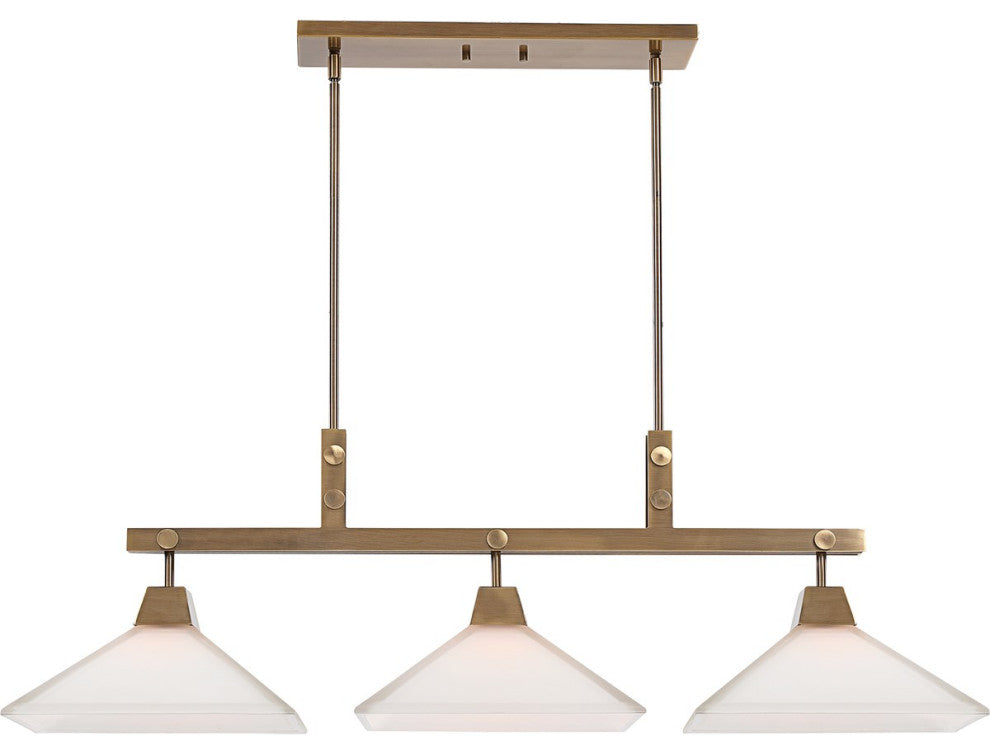 Uttermost Brookdale Industrial 3 Light Linear Chandelier 21346