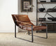 Quoba Top Grain Leather Accent Chair, Cocoa