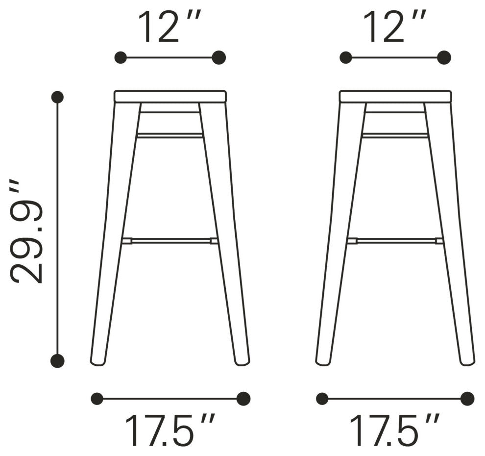 Bar Stool Chair Barstool, Set of 4, Steel Metal, Brass, Gold, Cafe Bistro