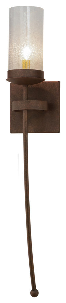 6" W Bechar Wall Sconce, Seeded Glass