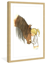 "Equestrian Girl" Framed Painting Print