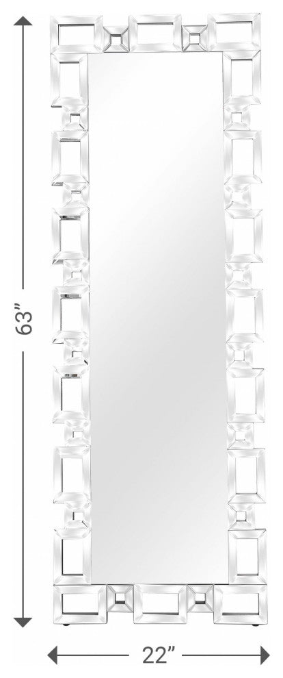 Silver Linked Full Length Mirror
