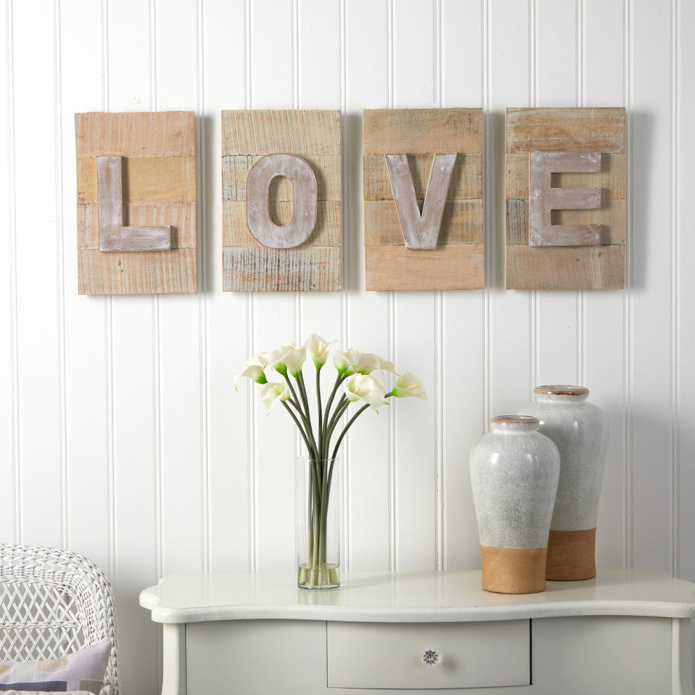 Nearly Natural 7089 40 Rustic Farmhouse LOVE Wall Art Decor