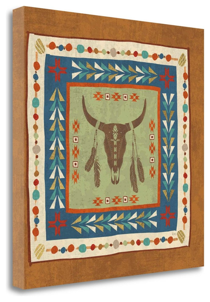 "Southwest At Heart Tile IV" By Veronique Charron, Giclee on Gallery Wrap Canvas
